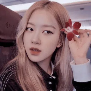 😘 Rose K-pop, chanteur, fleur, personne, portrait, rose telegram sticker