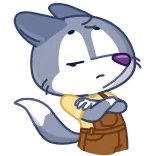 🫤 serigala, kartun, lucu, binatang, stiker, kocak, karakter, mamalia telegram sticker