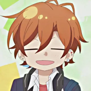 🤤 Anime, Cartoon, Junge, Kopfhörer, lächelnd telegram sticker