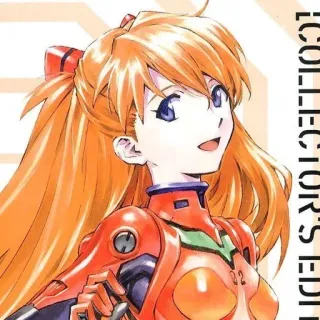 ❤️ Asuka Langley Soryu Neon Genesis Evangelion COLLECTOR'S EDIT anime, gadis, rambut oranye, acara TV, manga, karakter telegram sticker