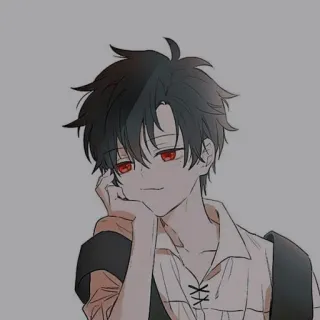 🔮 Anime, Garçon, Yeux Rouges, Enfant, Manga telegram sticker
