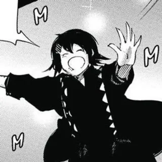 🌟 M Anime, Manga, Cartone animato, Personaggio, Felice, Sorridendo telegram sticker