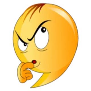 👀 злой эмодзи, думать, мультфильм, эмодзи telegram sticker