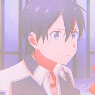 🗡 Kirito Sword Art Online Anime, Kirito, Sword Art Online, Video game, Animasi Jepang, Karakter telegram sticker