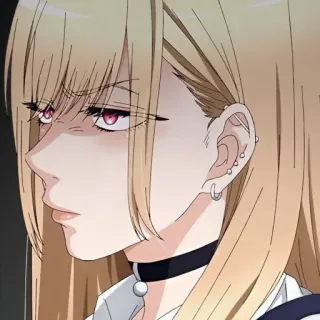 🥟 Marin Kitagawa My Dress-Up Darling anime, blonde, earrings, marin, kitagawa telegram sticker