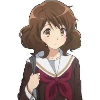 🤐 anime, girl, cartoon, school uniform telegram sticker