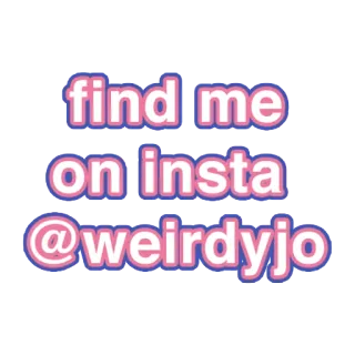 ❤ find me on insta @weirdyjo instagram, media sosial, temukan aku, weirdyjo, nama pengguna telegram sticker