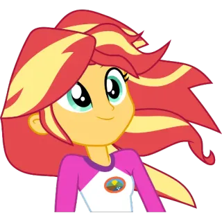 🙂 Sunset Shimmer My Little Pony: Equestria Girls sunset shimmer, mlp, equestria girls, kartun, animasi, gadis telegram sticker