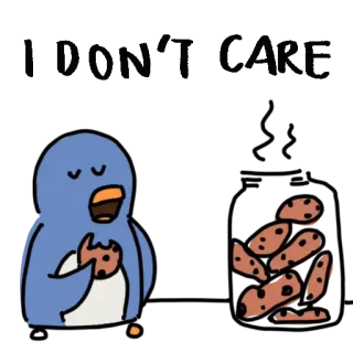 🍪 pingouin, cookie, nourriture, dessin animé, animal, dessert telegram sticker