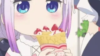🌟 Kanna Kamui Miss Kobayashi's Dragon Maid Anime, Kanna, Dragão, Comendo, Fofo, Kanna Kamui, Miss Kobayashi's Dragon Maid telegram sticker