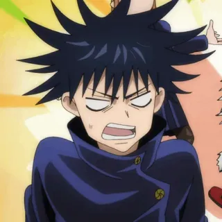 ♠️ Megumi Fushiguro Jujutsu Kaisen Anime, Manga, Junge, Teenager, Wütend, Schüler, Uniform, Fushiguro telegram sticker