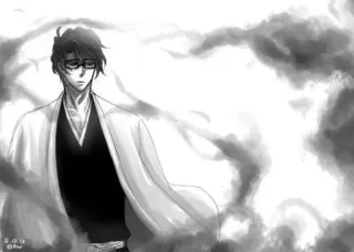 ♥ Sosuke Aizen Bleach anime, manga, glasses, aizen, soul reaper telegram sticker