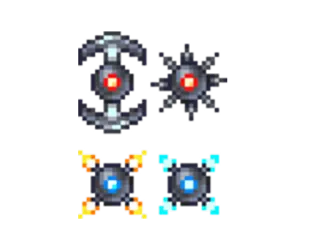 🌎 juego, sprites, dron, pixel art telegram sticker