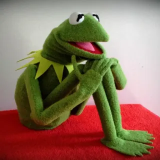 😐 Kermit muppet, frog, kermit, puppet, green telegram sticker