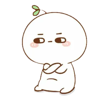 😒 cartoon, cute, emotion, expression, annoyed, character, sticker telegram sticker