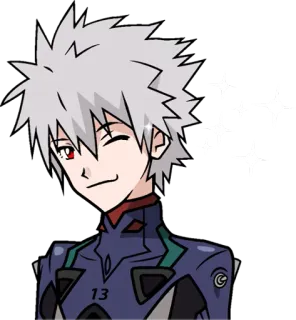 😉 Kaworu Nagisa Neon Genesis Evangelion Anime, Kaworu, Nagisa, Evangelion, Personnage, Manga, Clin d'œil telegram sticker