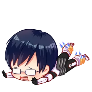 😭 Tenya Iida My Hero Academia Anime, Chibi, Iida, My Hero Academia, Personnage whatsapp sticker