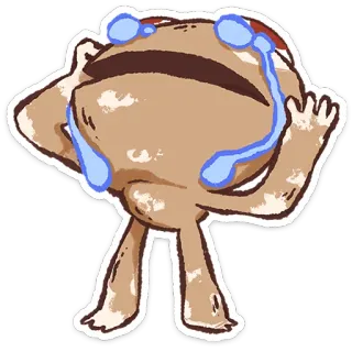 ⭐ sad, crying, disappointed, tearful, emotion, cartoon telegram sticker