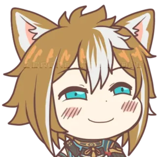 😏 Anime, Dibujos animados, Lindo, Personaje, Pegatina, Kawaii telegram sticker