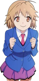 😀 Anime, Dibujos animados, Uniforme escolar, Chica, Lindo, Alegre telegram sticker