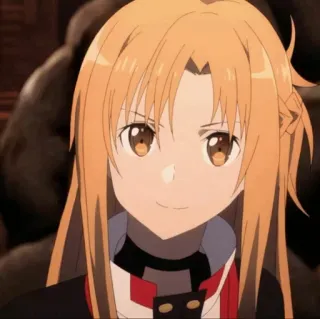 💞 Asuna Yuuki Sword Art Online anime, girl, blonde hair, smile, Sword Art Online, Asuna, Asuna Yuuki whatsapp sticker