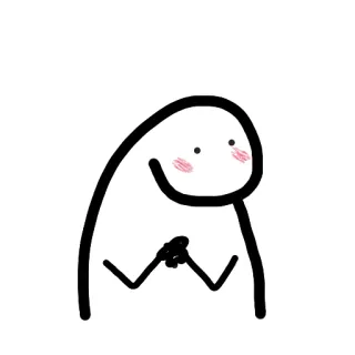☺️ stick figure, cute, cartoon, minimalist, blush whatsapp sticker