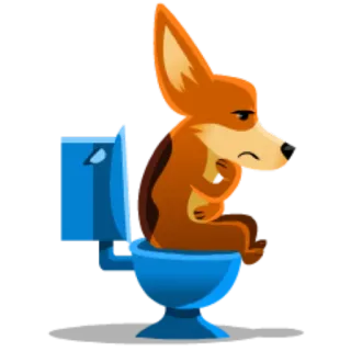 💩 perro, váter, divertido, dibujos animados telegram sticker