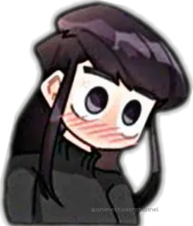 😳 Komi Shouko Komi Can't Communicate @animestickerchannel Anime, Komi Can't Communicate, Komi Shouko, Manga, Schattig, Blozen, Fanart whatsapp sticker