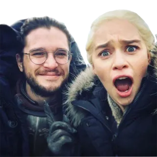 🔥 Jon Snow, Daenerys Targaryen Game of Thrones game of thrones, jon snow, daenerys targaryen, fantasy, hbo, characters whatsapp sticker