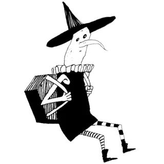 🌑 mágico, desenho animado, bruxa, personagem, magia telegram sticker