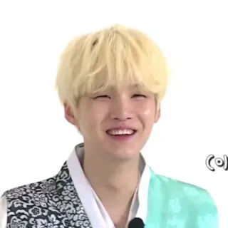 🤠 (이) Coreano, Hanbok, Sonrisa, Hombre, Pelo rubio telegram sticker