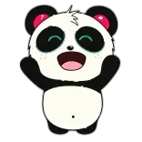 🤗 panda, cute, animal, happy, cartoon telegram sticker
