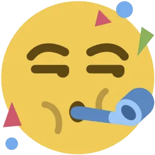 🥳 emoji, party, celebration, confetti, whistle, fun telegram sticker