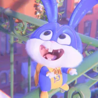 🐰 Snowball The Secret Life of Pets rabbit, animal, cartoon, character, pet, bunny, cute whatsapp sticker