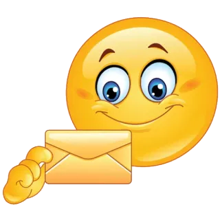 🎫 Emoji, Smiley, Buchstabe, Mail, Gelb, Umschlag telegram sticker