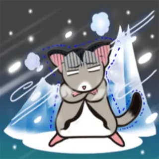 ❄️ Katze, Winter, Schnee, Cartoon, Tier telegram sticker