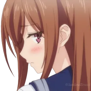 ☺ anime, girl, sad, schoolgirl whatsapp sticker