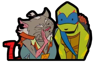 😶 LOL การ์ตูน, แมว, เต่านินจา, TMNT telegram sticker