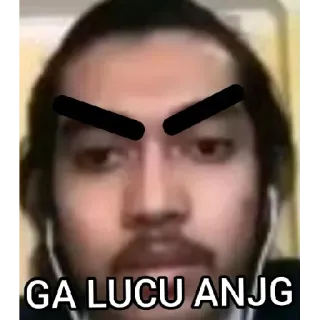 😡 GA LUCU ANJG Мем, Смешной, Выражение, Злой, Лицо telegram sticker