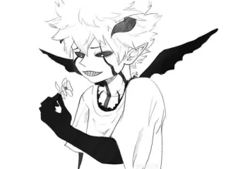 🙃 Anime, Demônio, Mangá, Monstro, Arte, Diabo telegram sticker