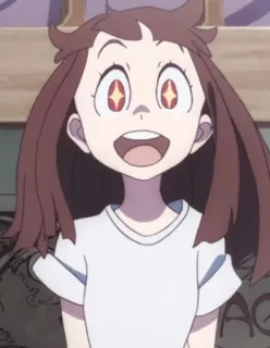 😍 Atsuko Kagari Little Witch Academia Anime, Cartone animato, Carino, Atsuko Kagari, Little Witch Academia, Strega telegram sticker