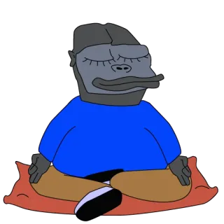 🧘‍♀️ gorila, meditação, pacífico, yoga, animal, calma, zen telegram sticker