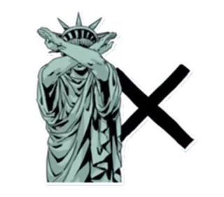 🗽 Statue de la Liberté, Interdiction, Prohibition, Non, Symbole, Politique telegram sticker