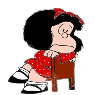 Mafalda by Quino whatsapp stickers