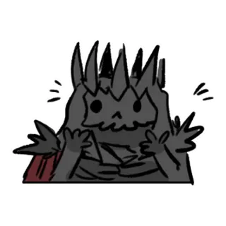 😀 cartoon, monster, character, demon, dark, creature, scary telegram sticker