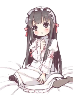 😳 动漫女孩, 可爱, 卡哇伊, 插画, 卡通, 漫画, 角色 telegram sticker