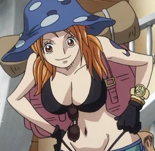 💵 Nami One Piece アニメ, ナミ, ワンピース, 漫画, キャラクター whatsapp sticker