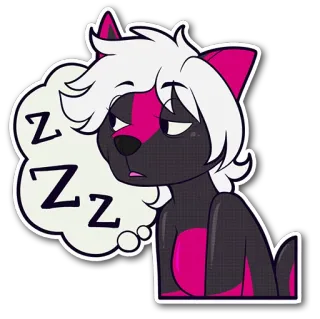 😴 Z Z Z спящий, сонный, уставший, мультфильм, животное, Zzz telegram sticker