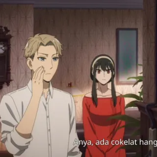 🚰 Anya Anya, ada cokelat hang Anime, Yor Forger, Loid Forger, Familie, Spy x Family telegram sticker