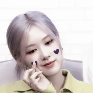 🕊 женщина, сердце, фиолетовое сердце, красивая, корейский, роза, красота whatsapp sticker